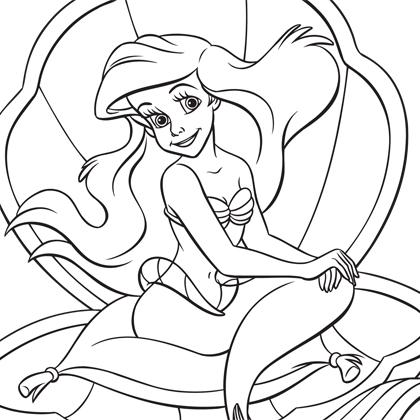 coloriage la petite sirene en ligne