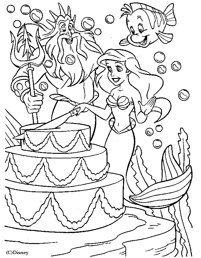 coloriage la petite sirene gratuit