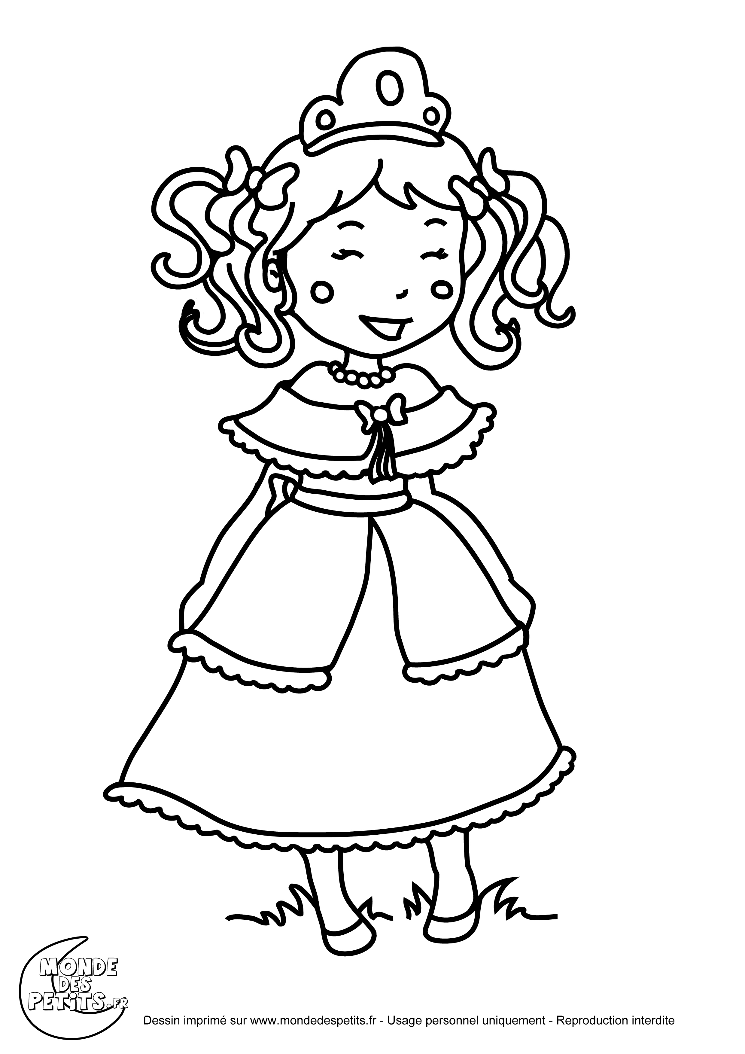 coloriage la princesse du bout du monde