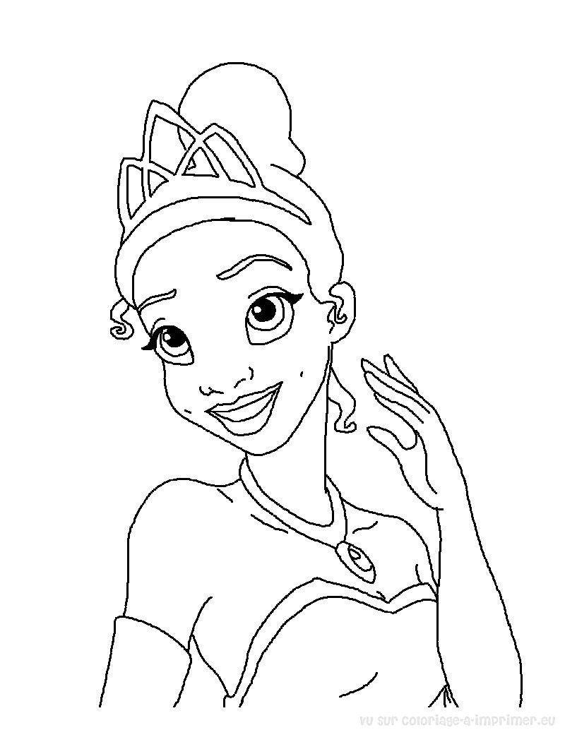 coloriage la princesse et la grenouille disney