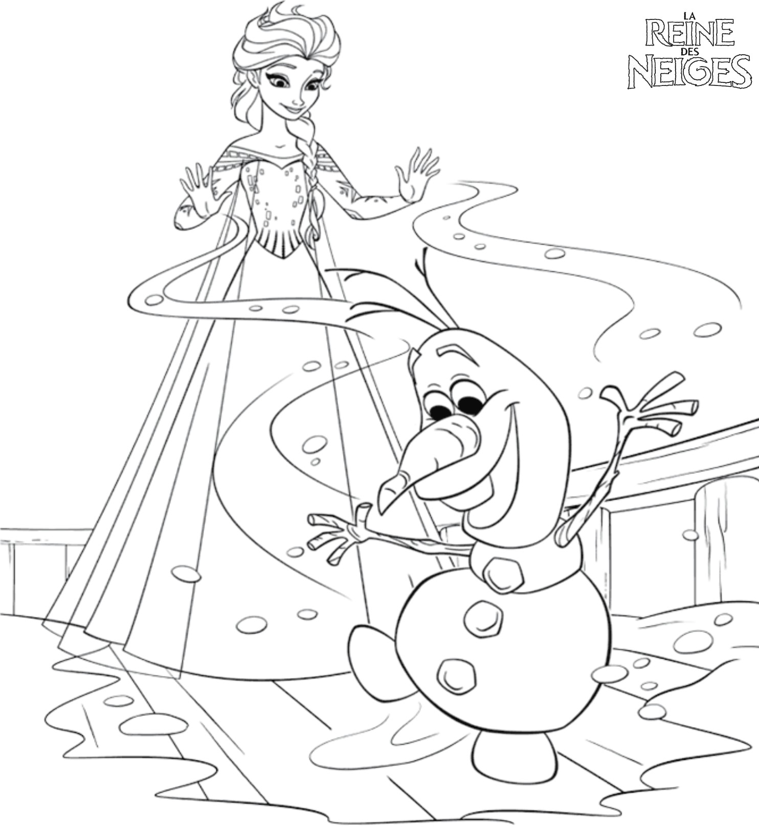 19 dessins de coloriage La Reine Des Neiges Olaf   imprimer