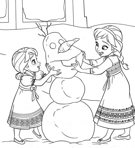 coloriage la reine des neiges olaf