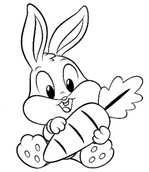 coloriage lapin carotte