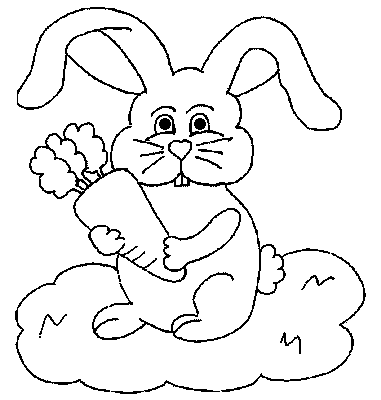 coloriage lapin carotte