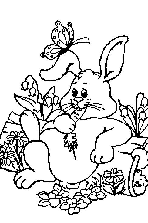 coloriage lapin carotte