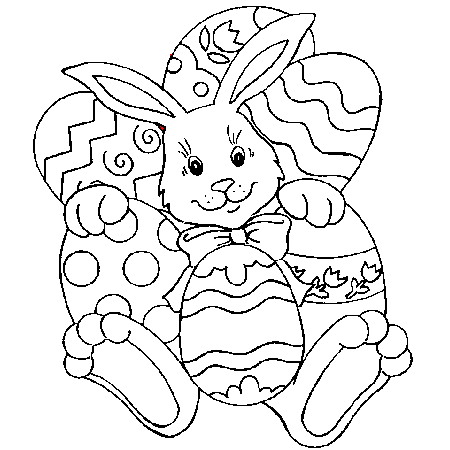 coloriage lapin de paques a imprimer gratuit