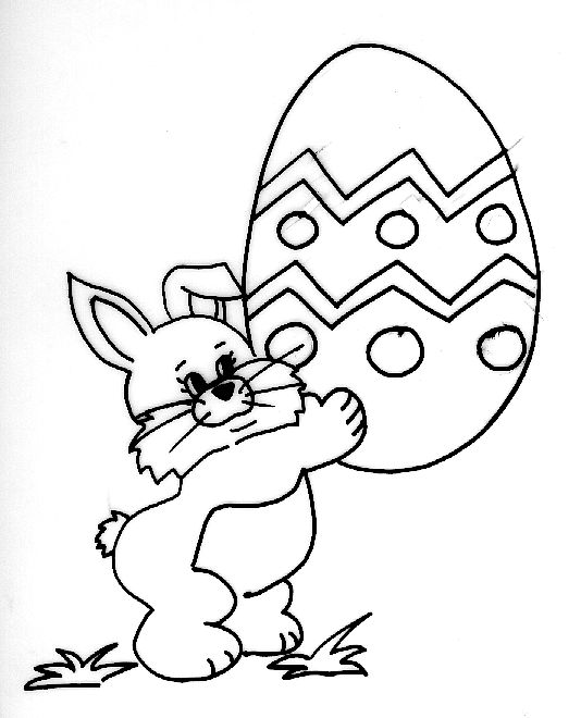 coloriage lapin de paques a imprimer gratuit