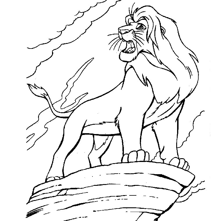 coloriage le roi lion 2 a imprimer