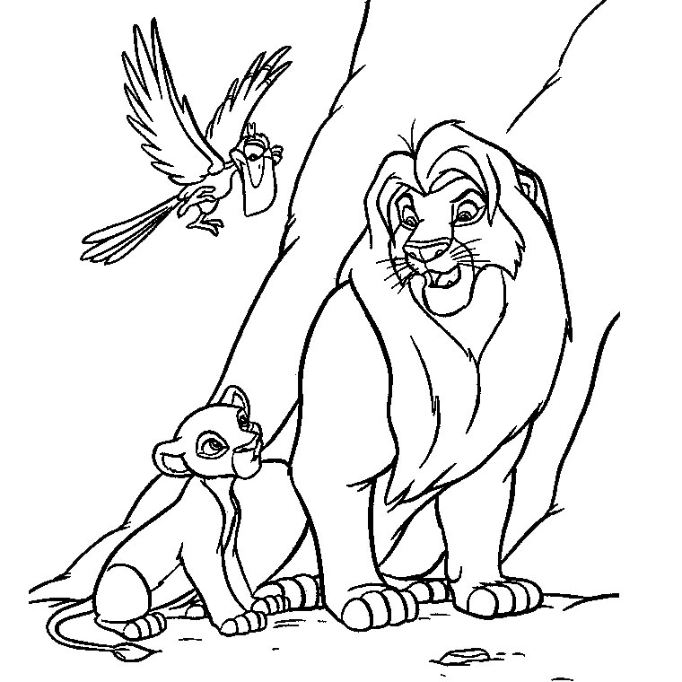 coloriage le roi lion pdf