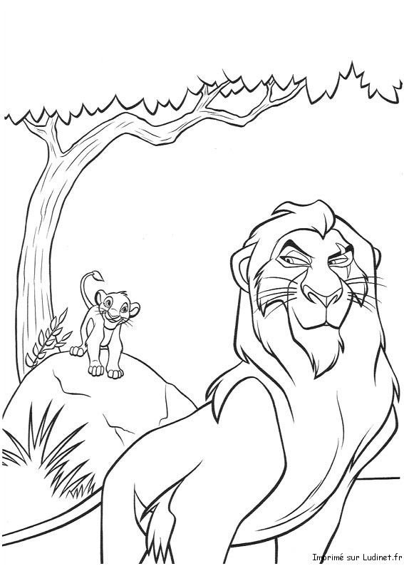 coloriage le roi lion scar