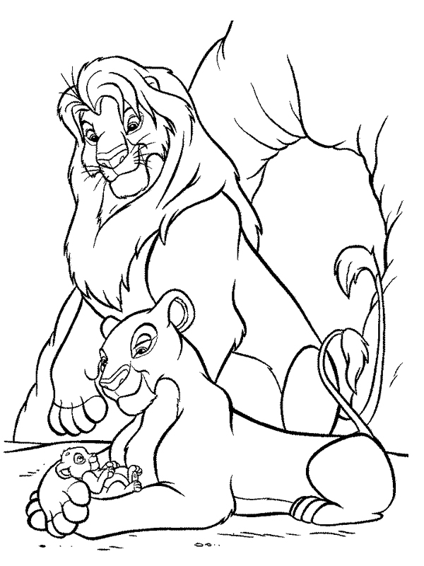 coloriage le roi lion simba