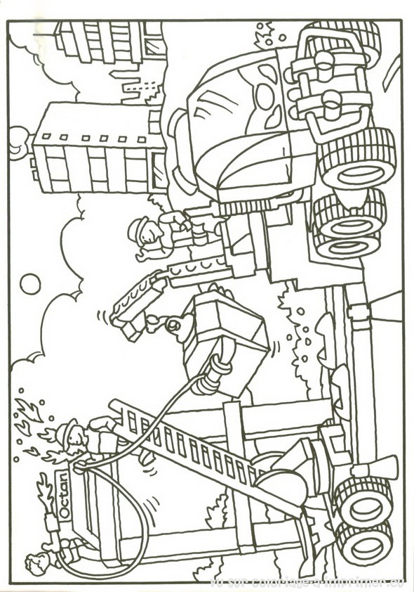 coloriage lego city pompier