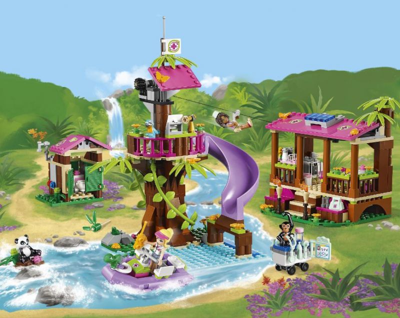 coloriage lego friends jungle