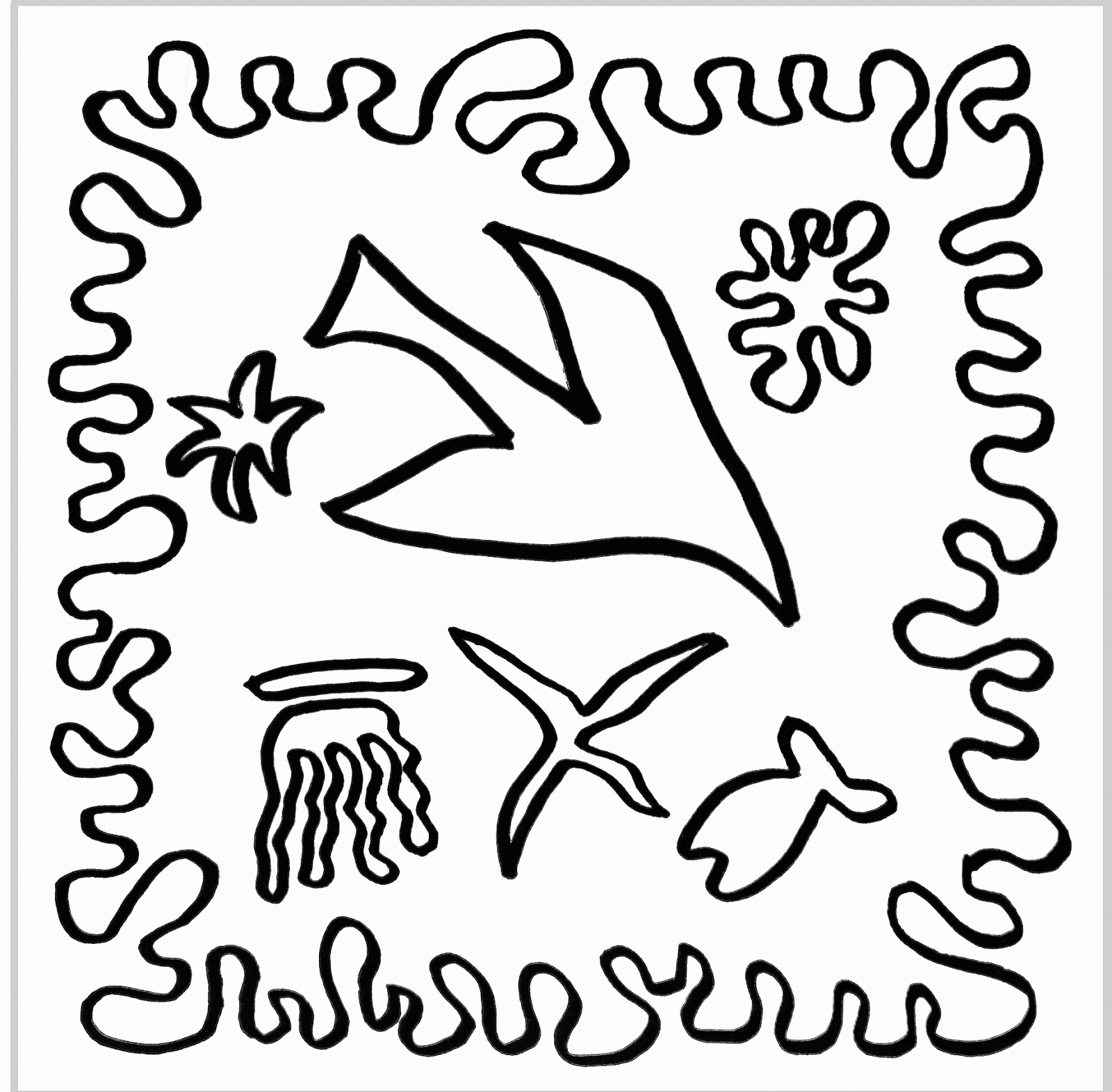Download 19 dessins de coloriage Les Poissons Rouges Matisse à imprimer