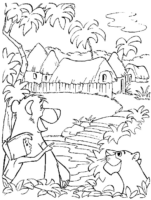 coloriage livre de la jungle a imprimer