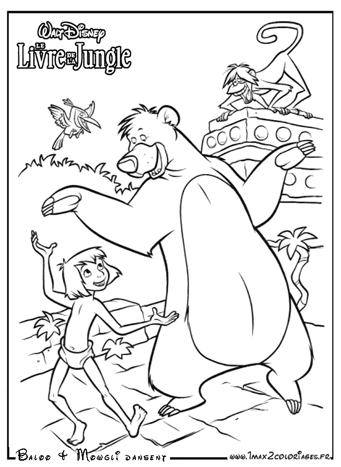 coloriage livre de la jungle gratuit