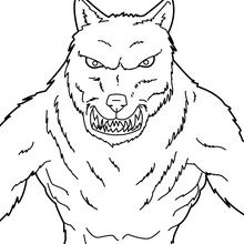 coloriage loup garou