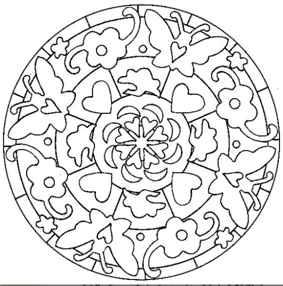 coloriage mandala coeur