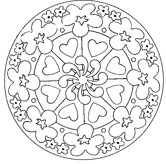 coloriage mandala fleur