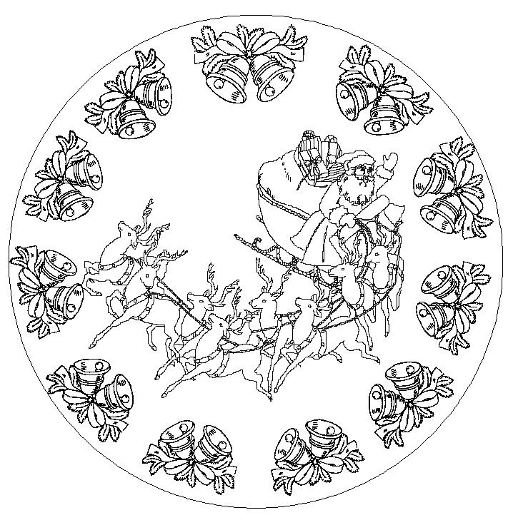 coloriage mandala noel