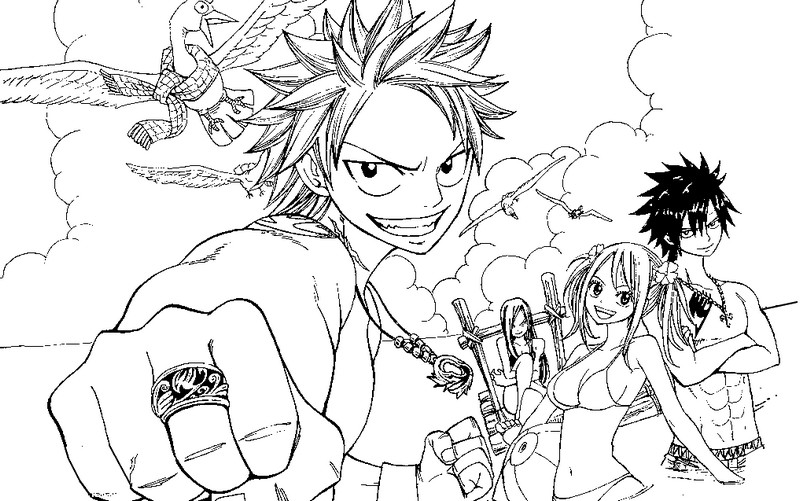 coloriage manga fairy tail