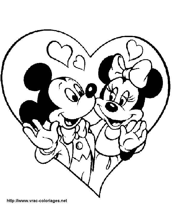 coloriage mickey et minnie en ligne