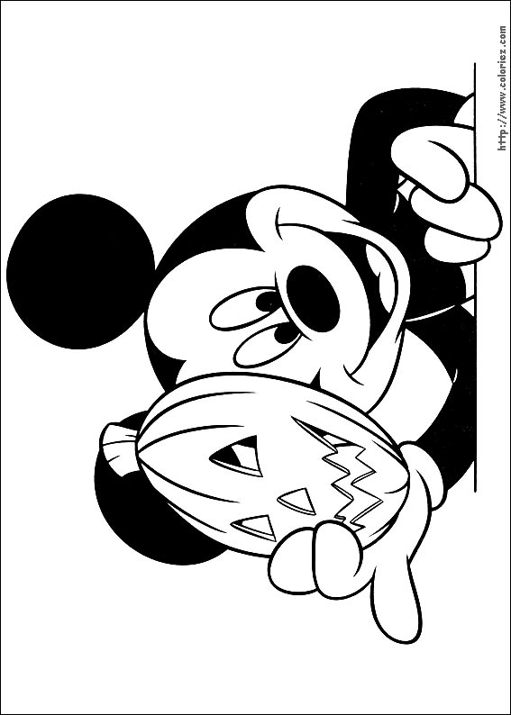 coloriage mickey halloween