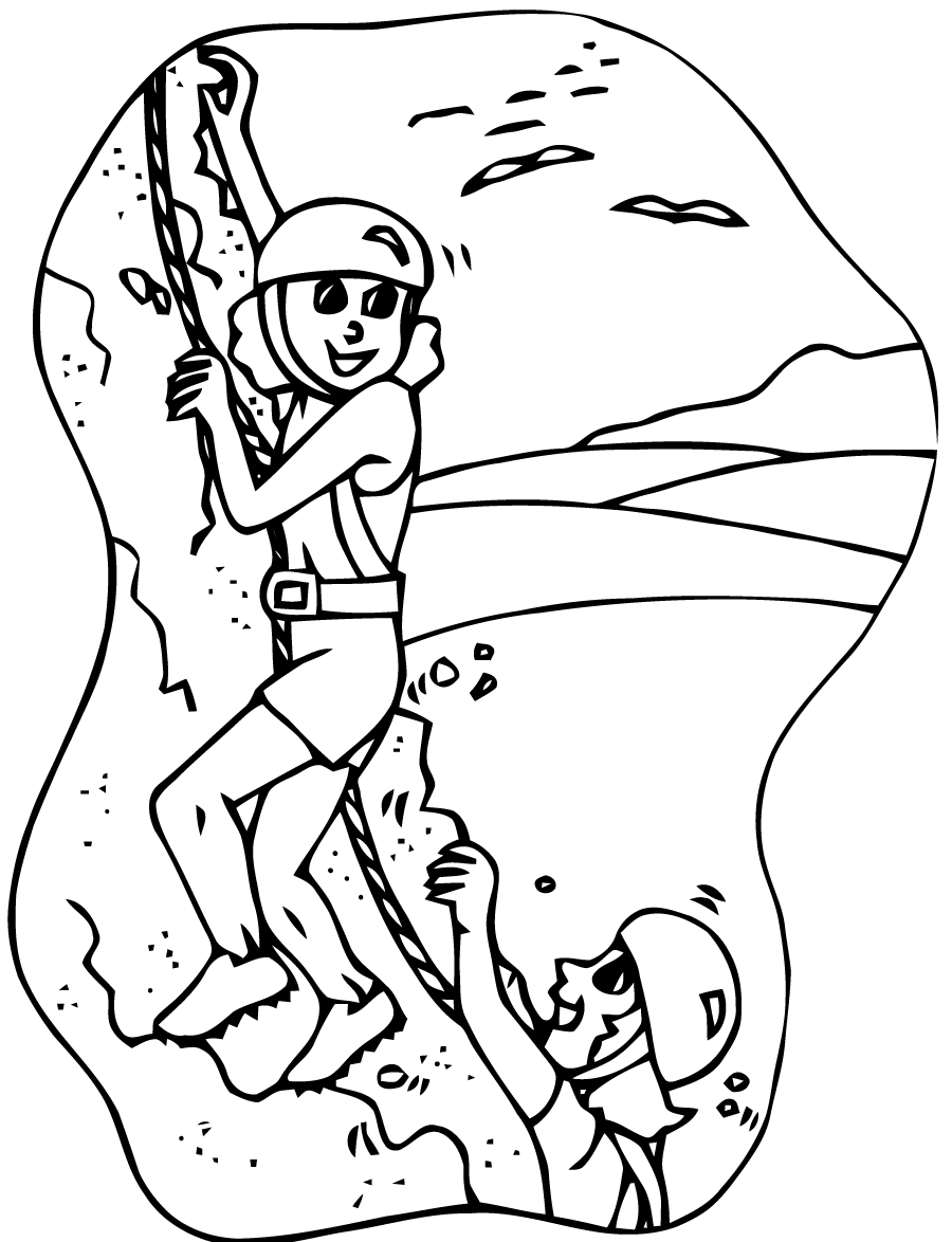 Иллюстрация на тему скалолазание