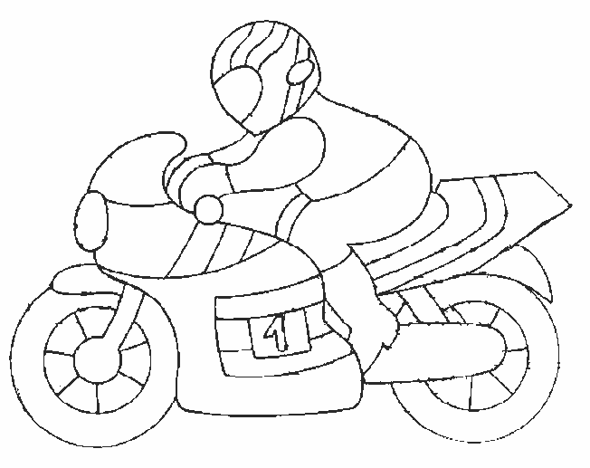 coloriage moto course