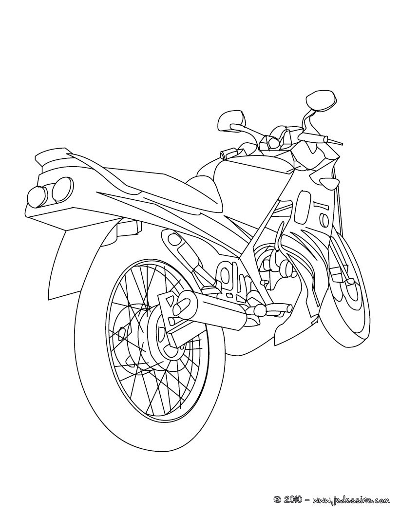 coloriage moto cross