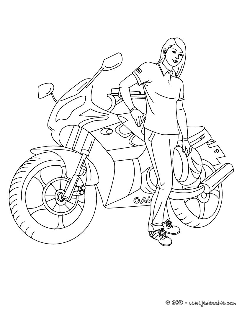 coloriage moto en ligne