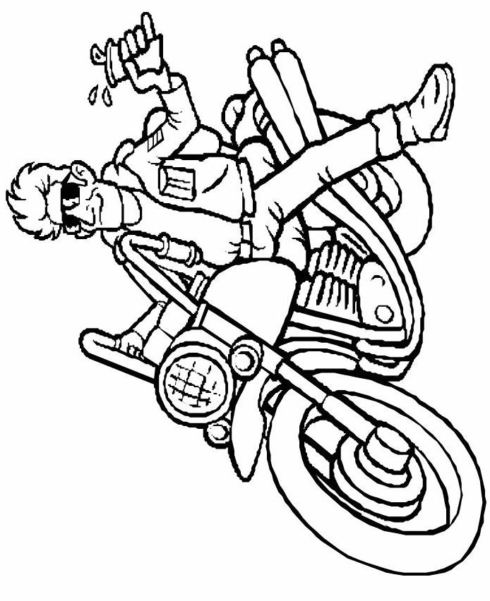 coloriage moto harley