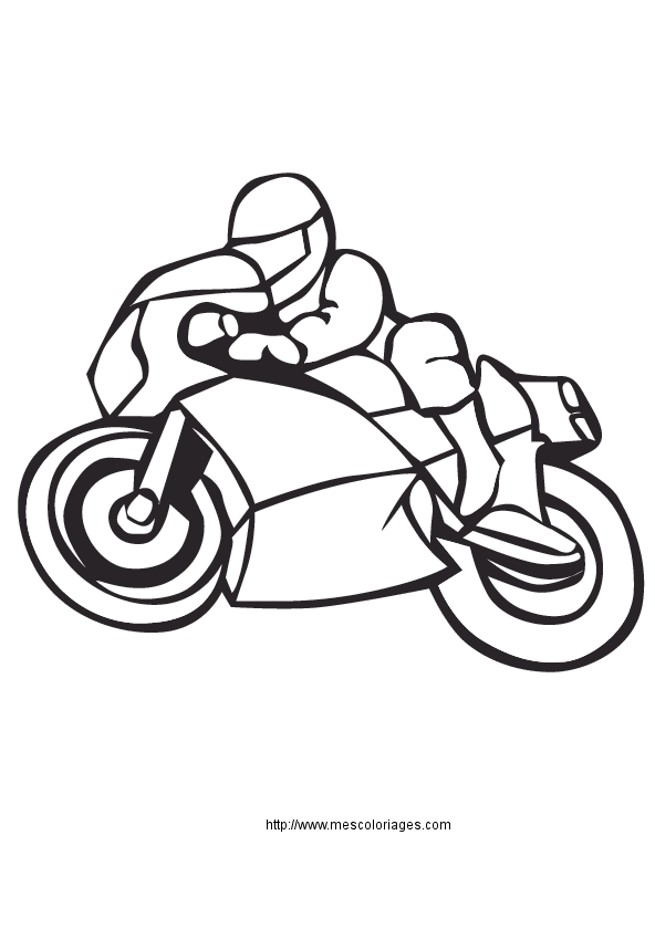 coloriage moto police