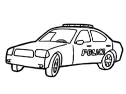 coloriage moto police