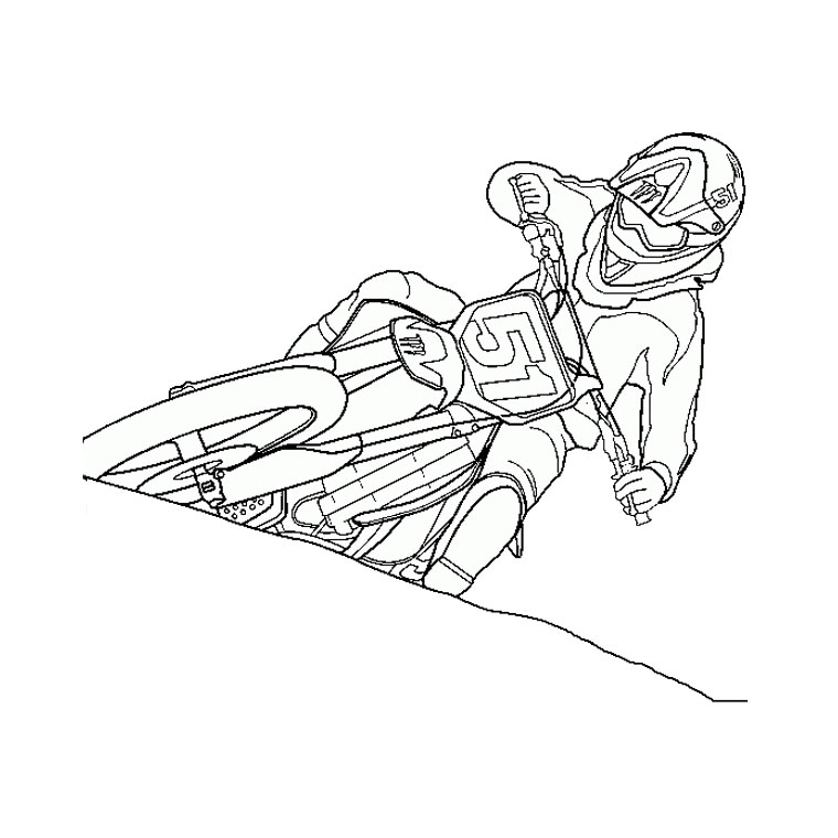 coloriage moto police