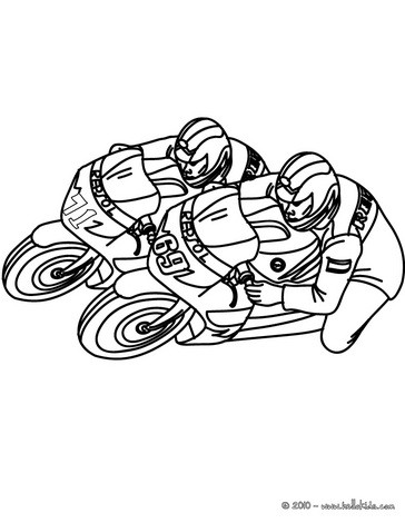 coloriage moto police