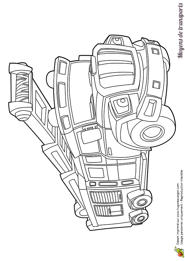 coloriage moto police