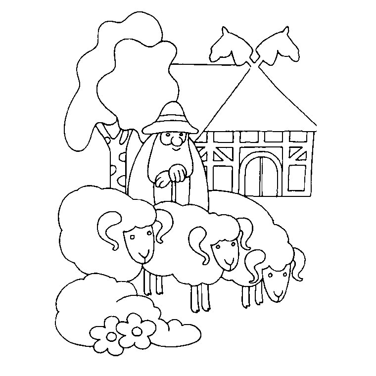 coloriage mouton berger