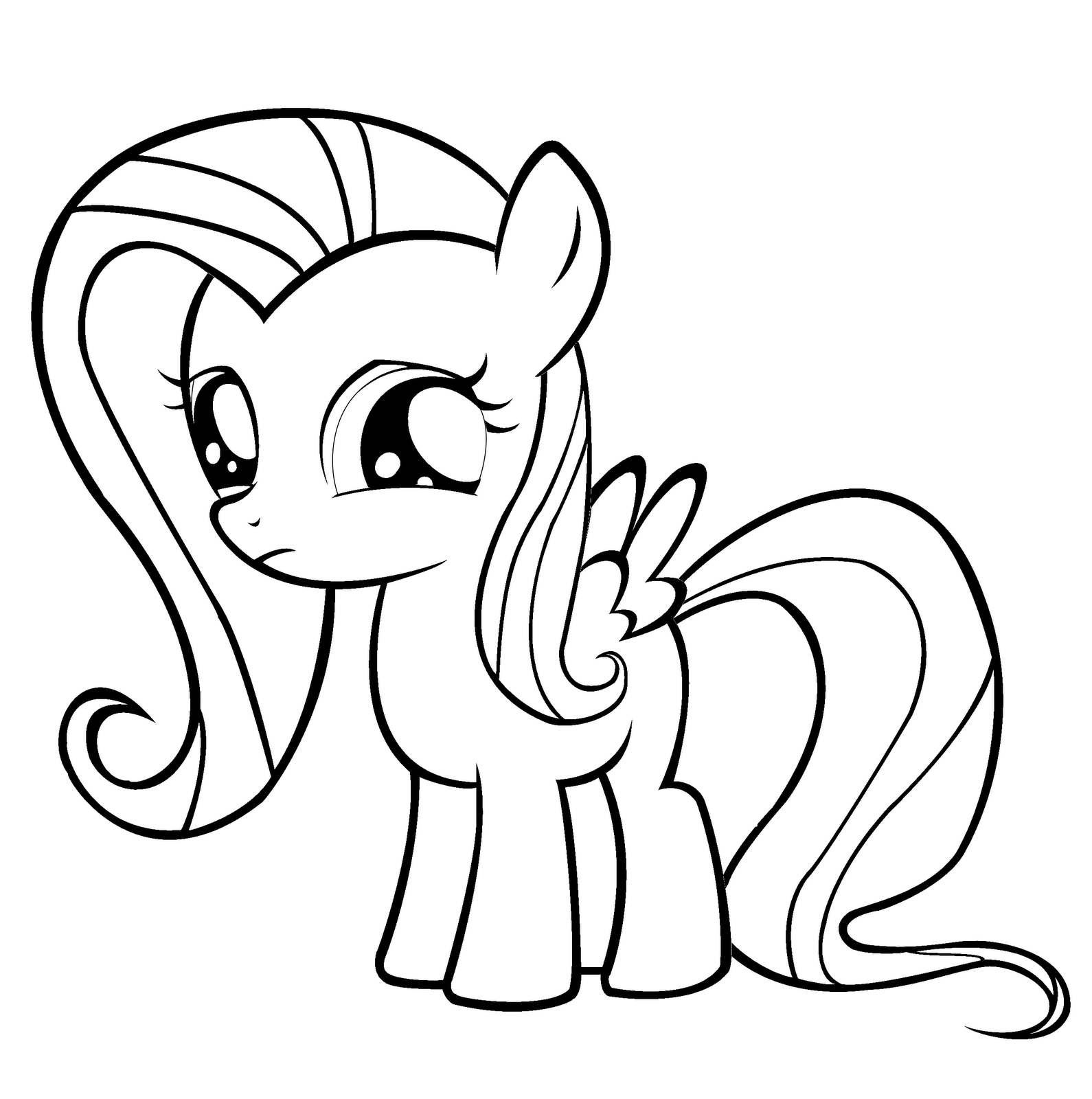 coloriage my little pony fluttershy