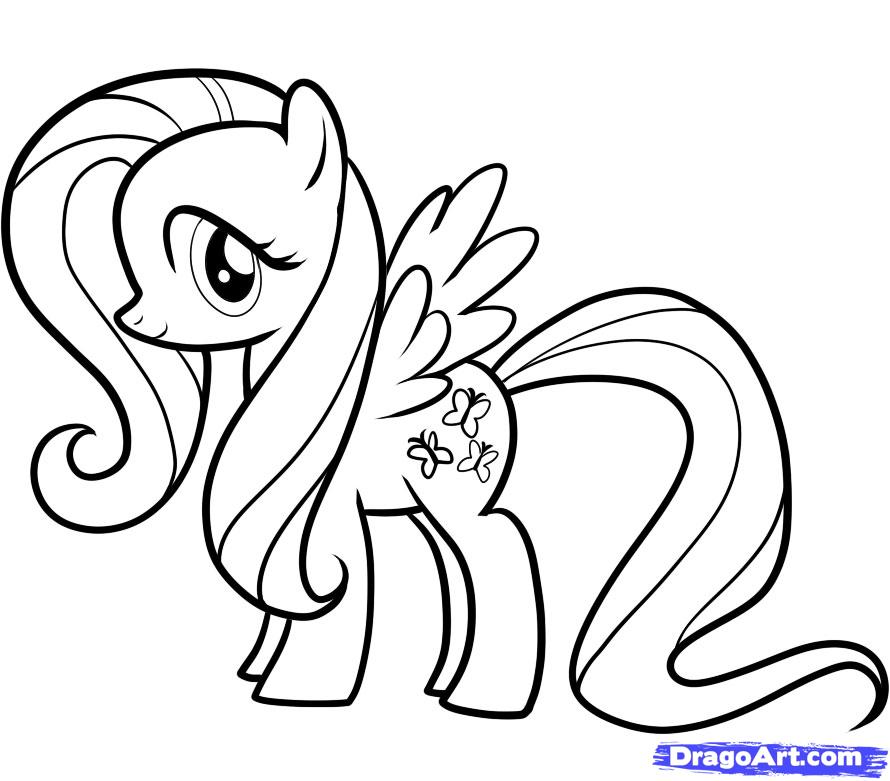 coloriage my little pony fluttershy