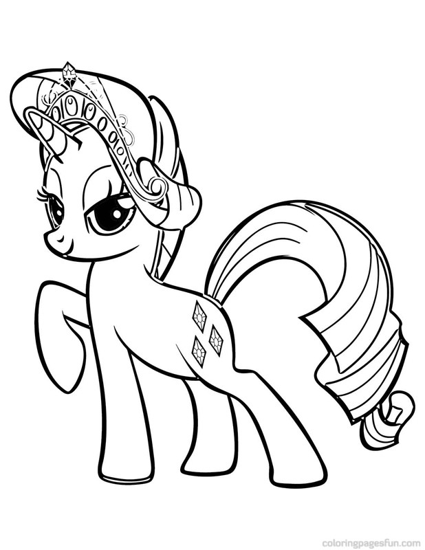 8 dessins de coloriage My Little Pony Rarity imprimer