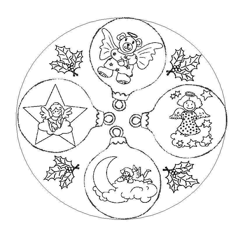 coloriage noel mandala