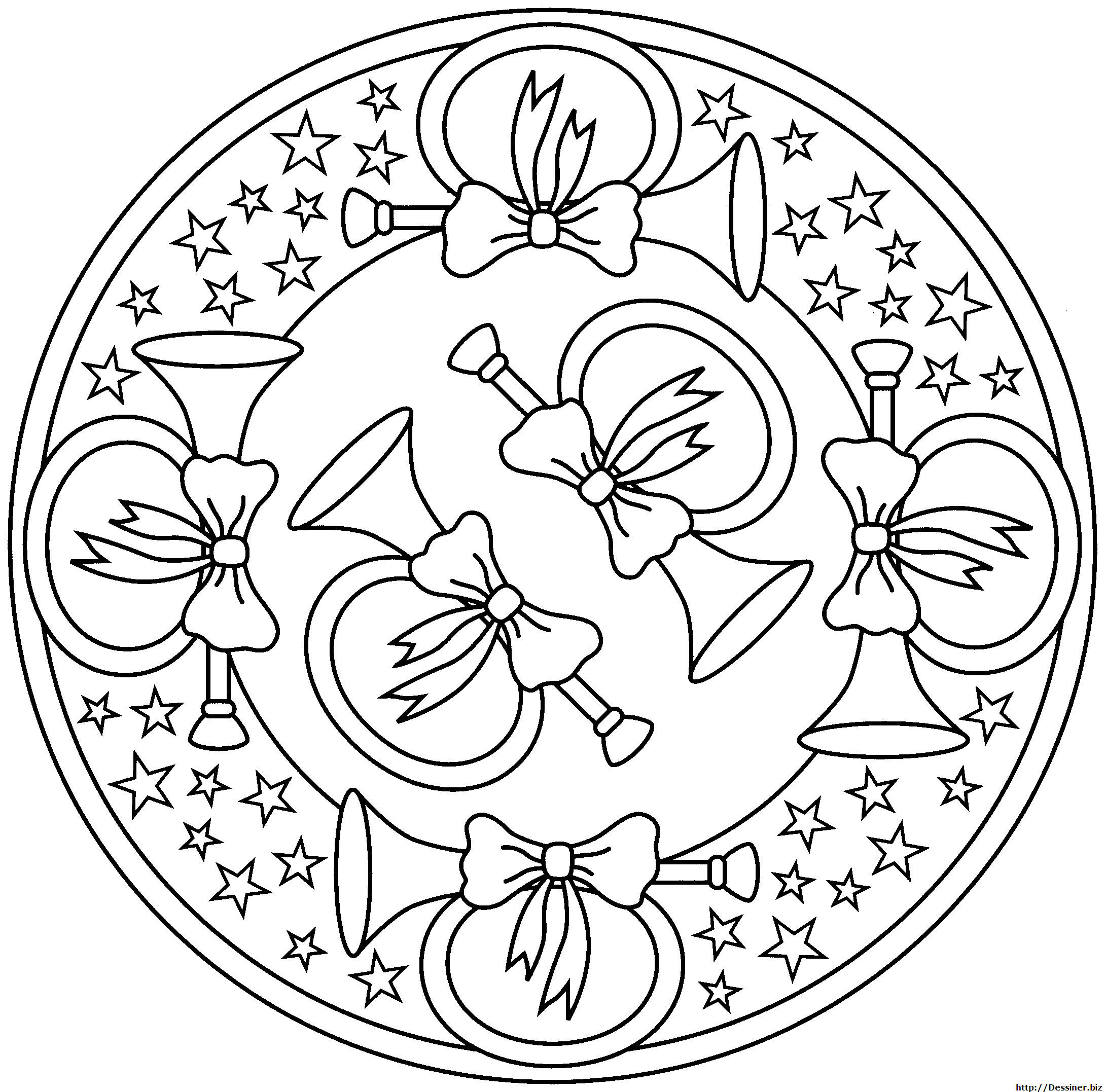 coloriage noel mandala