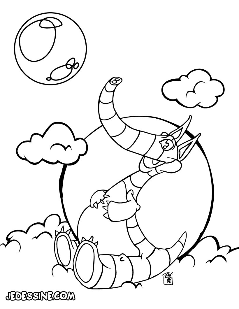 coloriage nuage neige