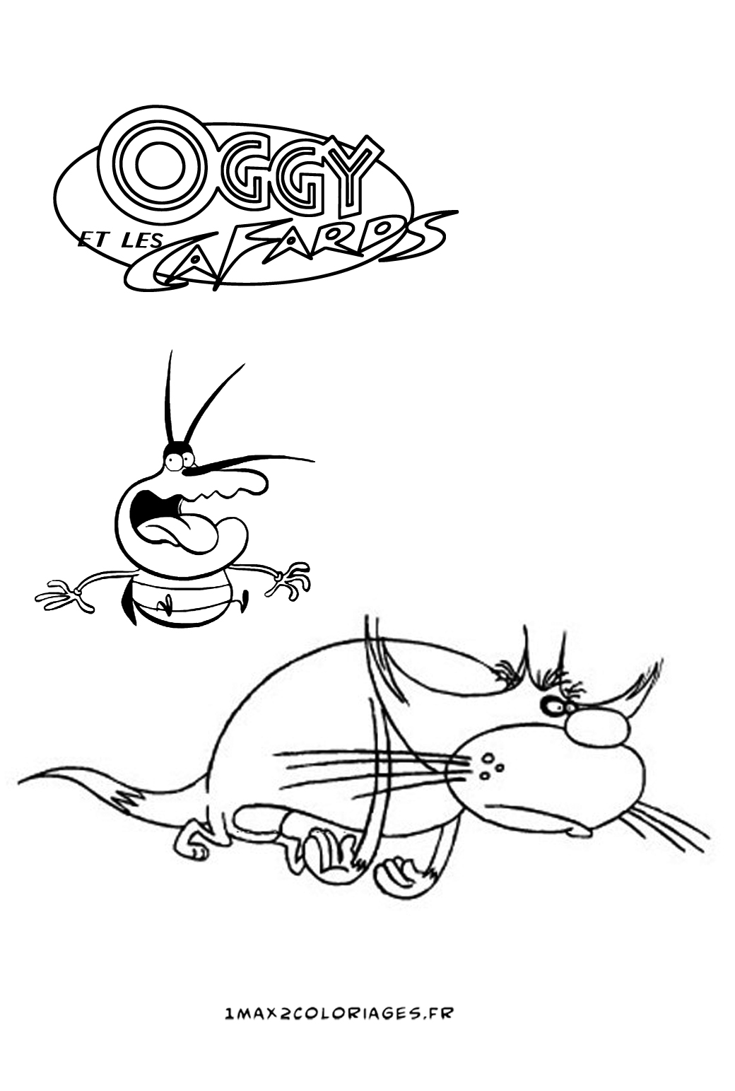 coloriage oggy et les cafards en ligne