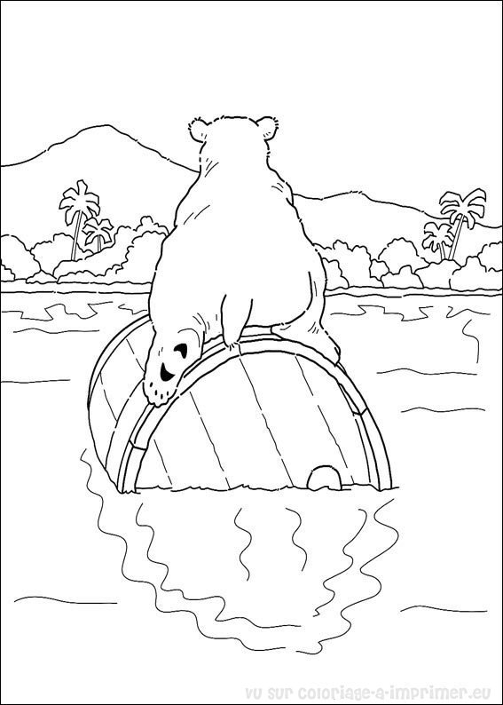 dessin Ã colorier d'ours polaire imprimer