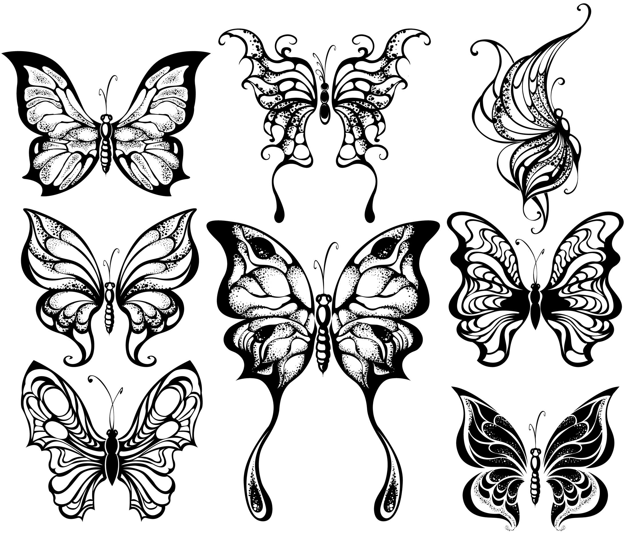 coloriage papillon difficile