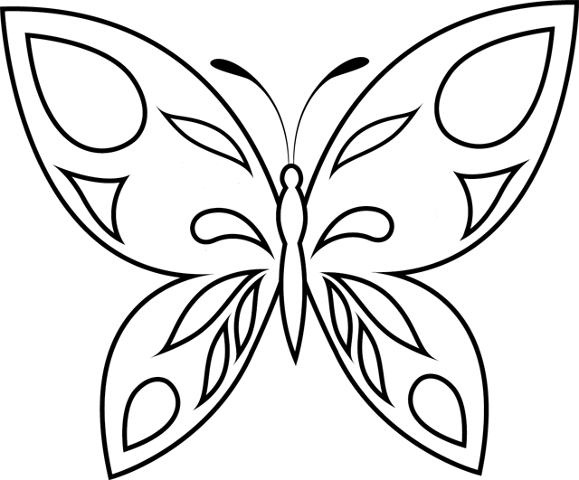 coloriage papillon facile