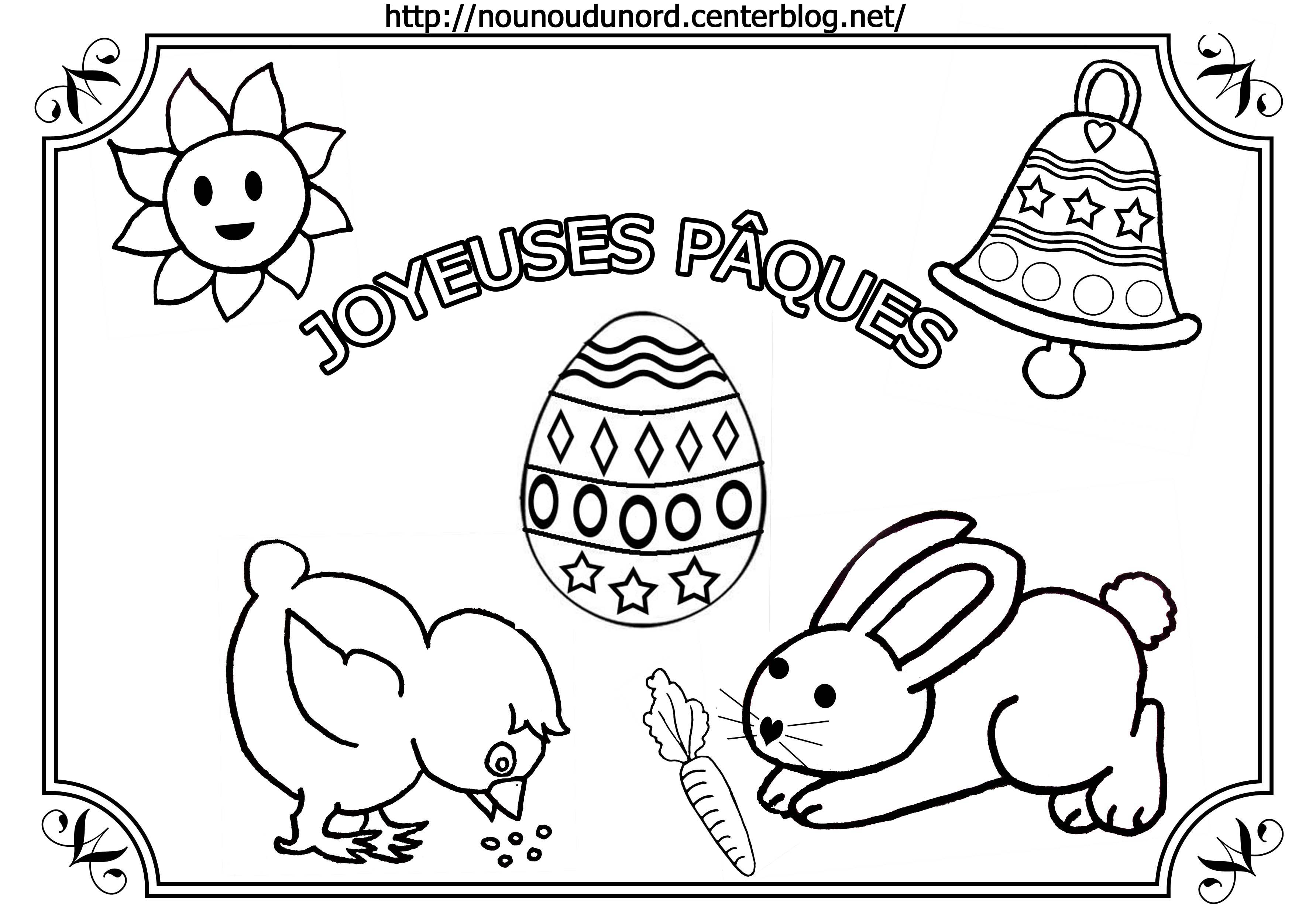 coloriage paques a imprimer gratuit