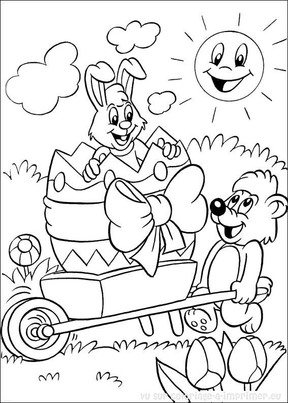 coloriage paques a imprimer gratuit